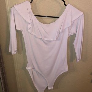 cute off the shoulder bodysuit!